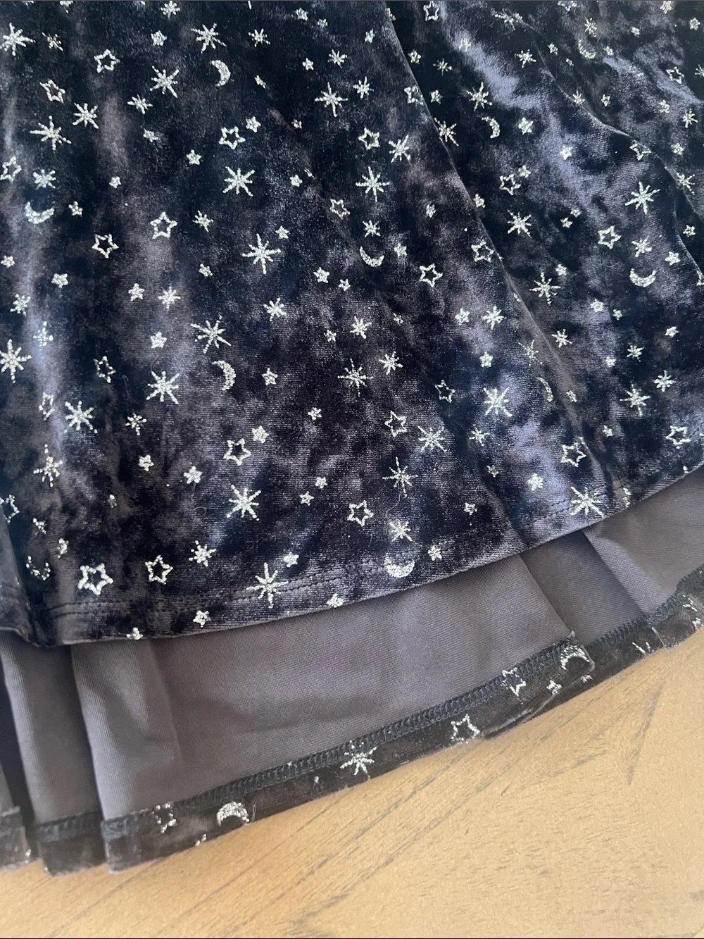 Justice Black Velvet Star & Moon Halter Girls Dress